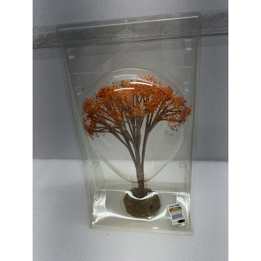 Lemax Large Fall Autumn 9" Rust Orange Village Tree EUC